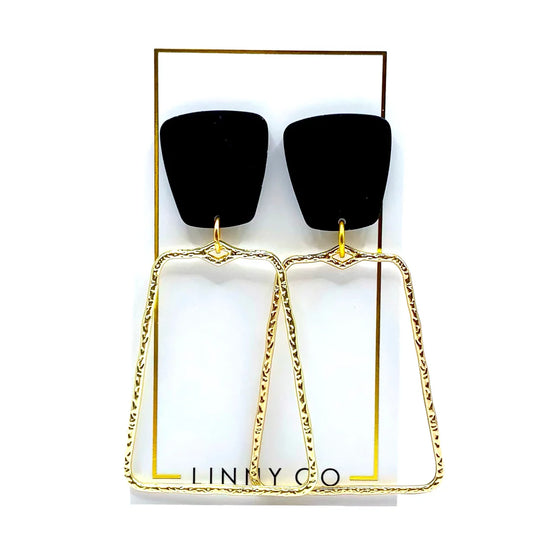 Kaelyn black and gold earrings