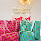 Quilted Makeup Bags | Cosmetic Toiletry Bag | Aqua Floral