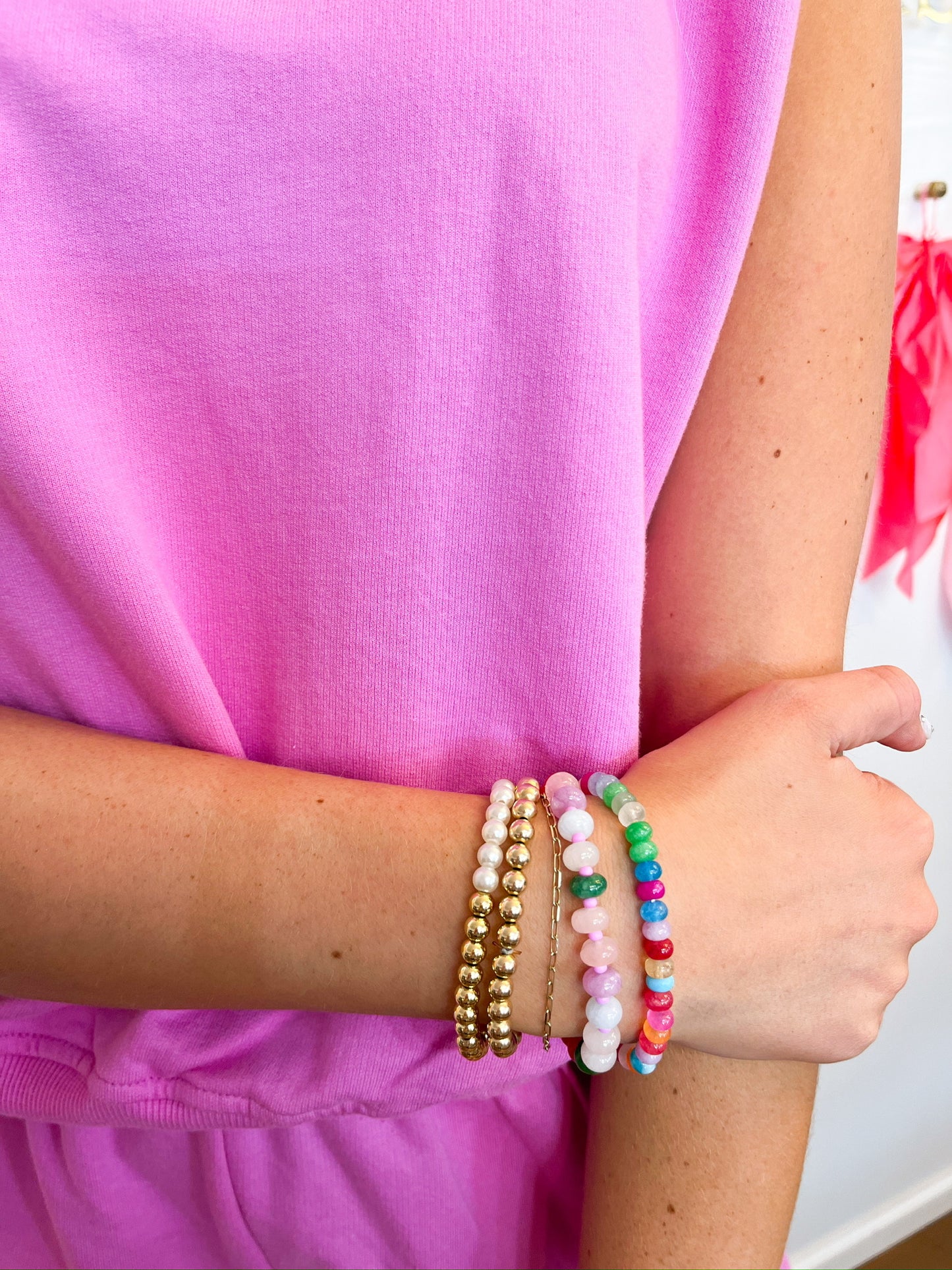 Confetti beaded bracelet