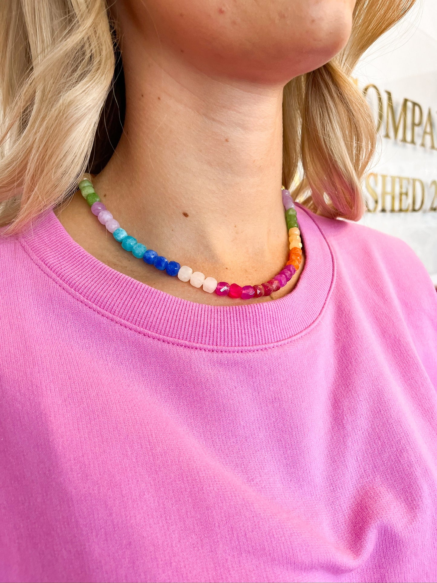 Multi gemstone necklace